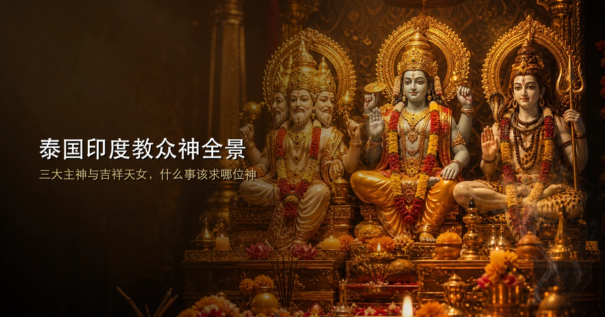泰国印度教众神全景:三大主神与吉祥天女,什么事该求哪位神
