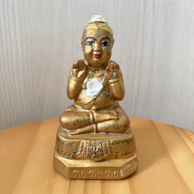 龙婆炎·亲制古曼童摆件·佛历2553年·三暗寺出庙（仅此一尊·龙婆爹唯一嫡传弟子亲手制作·藏家级孤品）