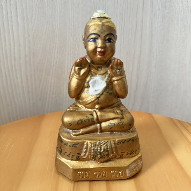龙婆炎·亲制古曼童摆件·佛历2553年·三暗寺出庙（仅此一尊·龙婆爹唯一嫡传弟子亲手制作·藏家级孤品） 9