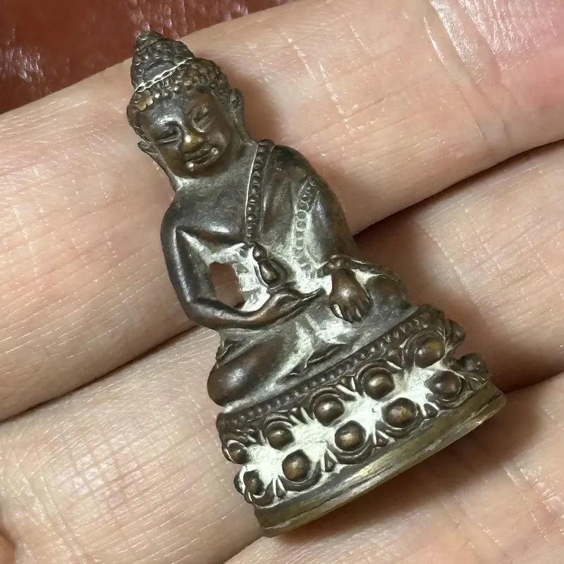 LP Thong Bai · Medicine Buddha Kring · Chinbanchon · Mixed Metal · Wat Salad Phrao B.E. 2556 — One Piece Only 7