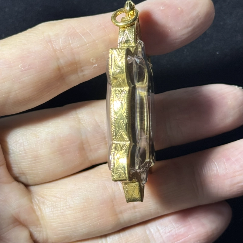 Luang Pu Liew Money Turtle Amulet BE 2542 Copper with COO5465 Certificate 3