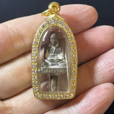Luang Phor Tim · Wat Laharn Rai | Maitreya Wealth God Cast Image · Nine Noble Metals · B.E. 2541 Consecration
