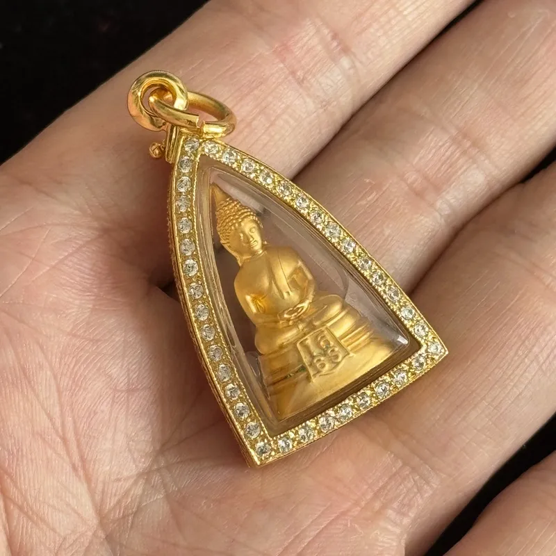 龙婆索通·索通佛禅定像·水钻金壳版（วัดโสธรวรารามวรวิหาร 北柳府索通寺出品｜水钻镶嵌防水壳·库存100件） 4