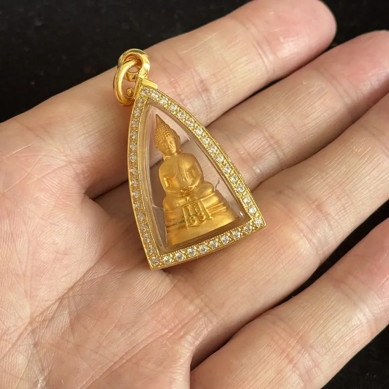龙婆索通·索通佛禅定像·水钻金壳版（วัดโสธรวรารามวรวิหาร 北柳府索通寺出品｜水钻镶嵌防水壳·库存100件） 9