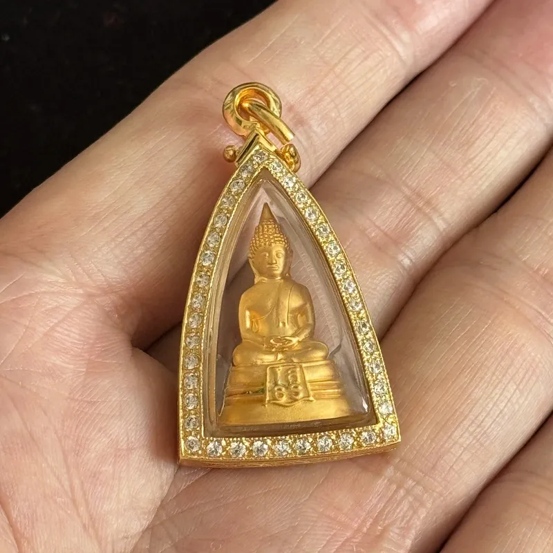 龙婆索通·索通佛禅定像·水钻金壳版（วัดโสธรวรารามวรวิหาร 北柳府索通寺出品｜水钻镶嵌防水壳·库存100件） 2