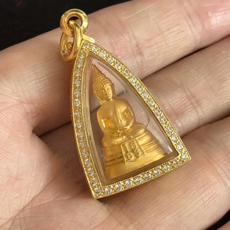 龙婆索通·索通佛禅定像·水钻金壳版（วัดโสธรวรารามวรวิหาร 北柳府索通寺出品｜水钻镶嵌防水壳·库存100件） 8