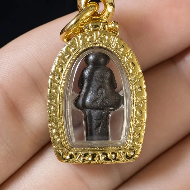 龙婆添 · 拉哈莱寺丨พระปิดตา闭眼牌 · 九宝合金版 · 佛历2561年督造 5
