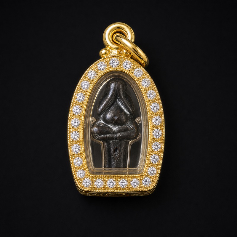 Luang Phor Tim · Wat Laharn Rai | Closed Eyes Amulet · Nine Sacred Metals Edition · B.E. 2561 Consecration