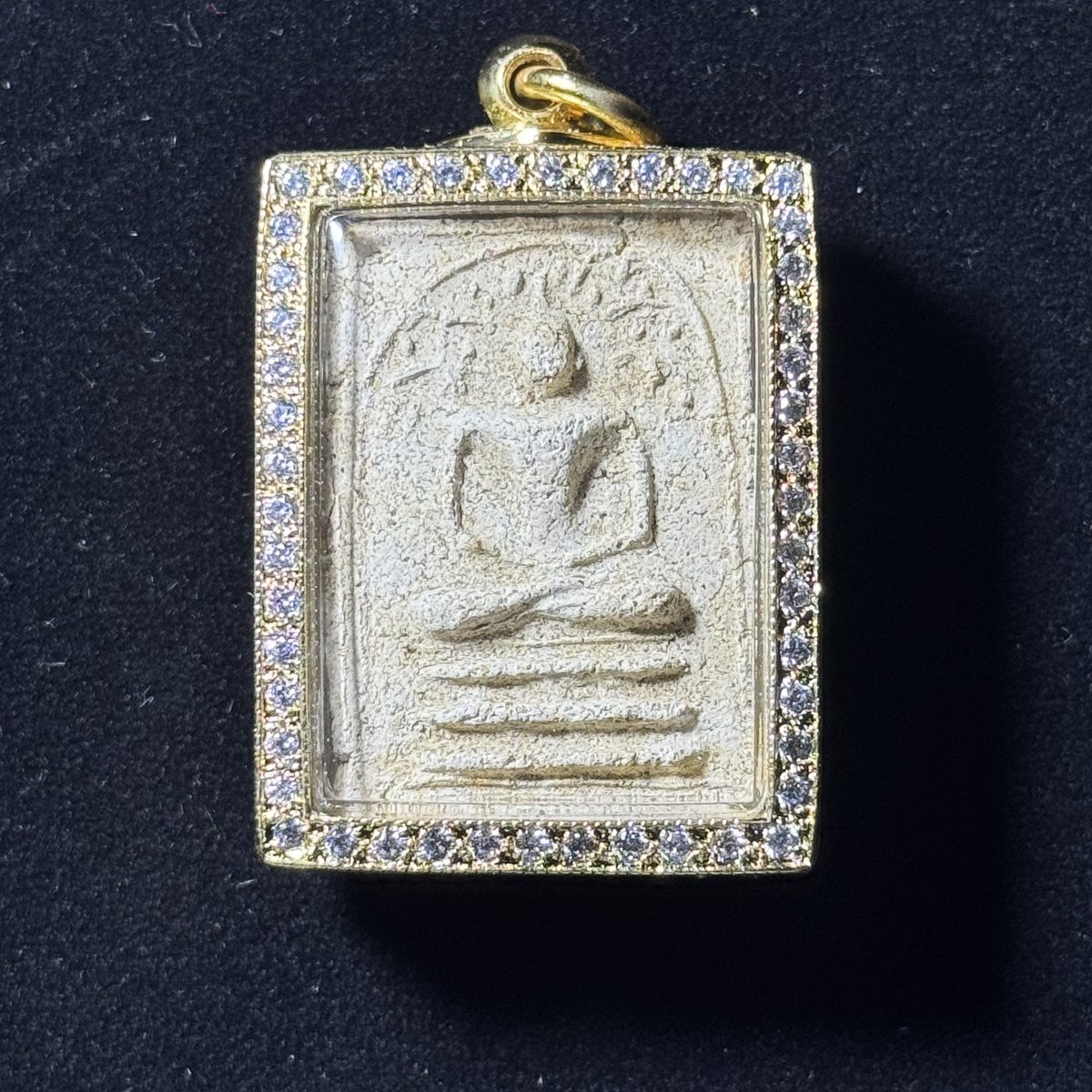 Luang Phor Chai Powder Print Amulet from Wat Hua Wao, Singburi, Buddhist Era 2497