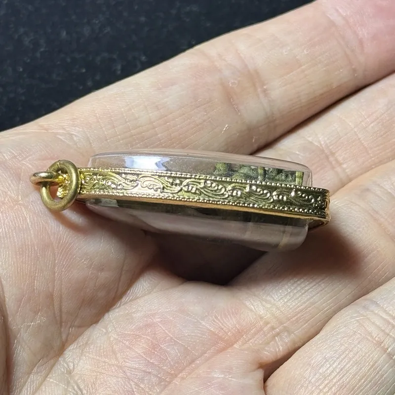 Luang Pho Koy · Phra Ngang Red-Eye · Sacred Alloy · Wat Khao Din Tai, Buriram B.E. 2551 — Limited Run of 999, One of a Kind, Gold-Tone Waterproof Case 2