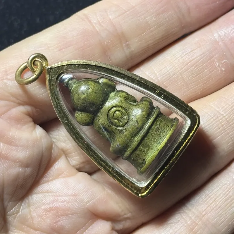 Luang Pho Koy · Phra Ngang Red-Eye · Sacred Alloy · Wat Khao Din Tai, Buriram B.E. 2551 — Limited Run of 999, One of a Kind, Gold-Tone Waterproof Case 4