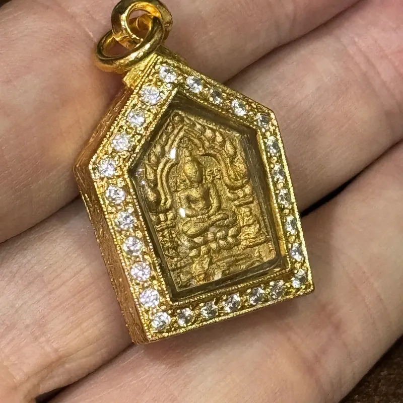 拉哈莱寺丨พระขุนแผนอยู่เงินอยู่ทอง「住银住金」坤平 · 铸巨佛筹款版 · 小模圣粉 · 水钻金壳 · 佛历2565年督造 7