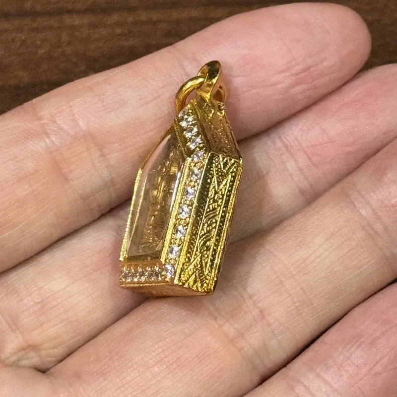 拉哈莱寺丨พระขุนแผนอยู่เงินอยู่ทอง「住银住金」坤平 · 铸巨佛筹款版 · 小模圣粉 · 水钻金壳 · 佛历2565年督造 5