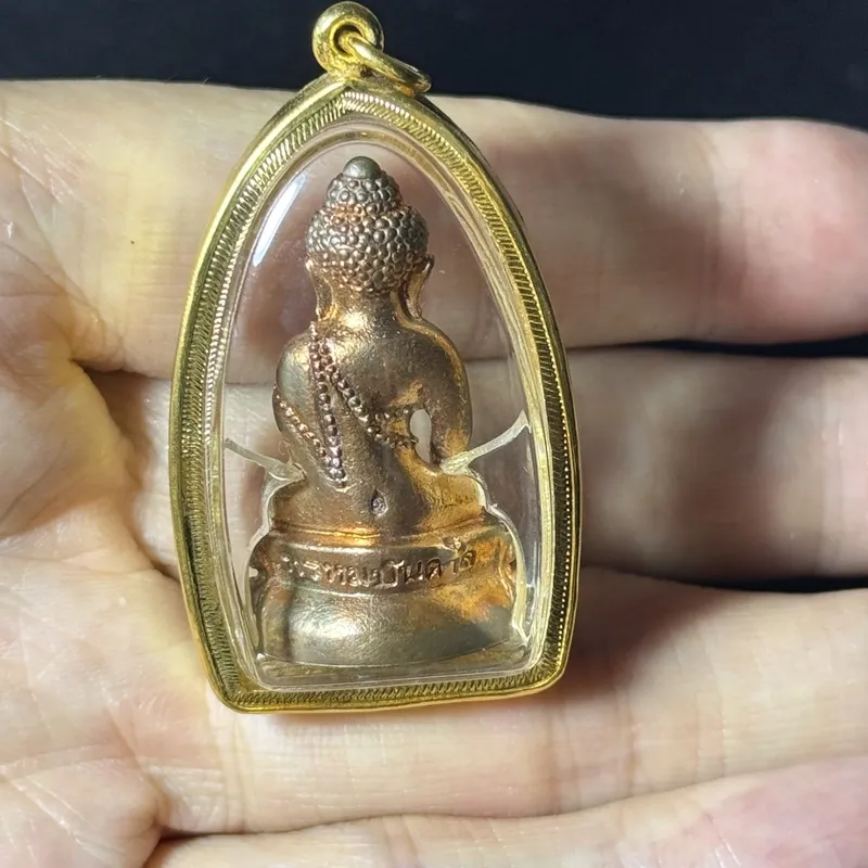 LP Jaran · Phra Kring Medicine Buddha · Copper · Italian Waterproof Case · Wat Amphawan B.E. 2556 — Cert K01787 6
