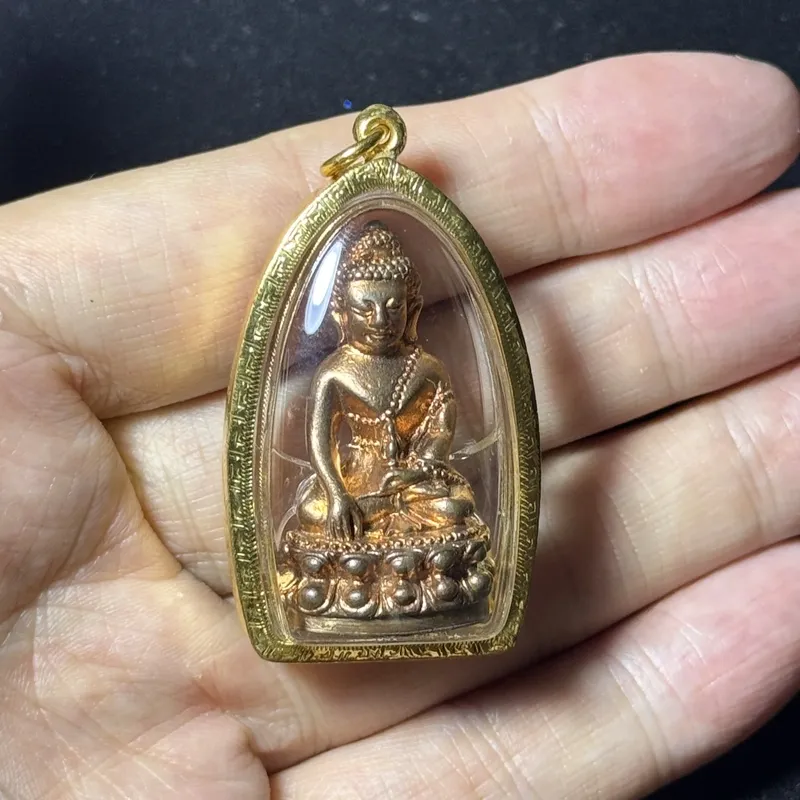 LP Jaran · Phra Kring Medicine Buddha · Copper · Italian Waterproof Case · Wat Amphawan B.E. 2556 — Cert K01787 1