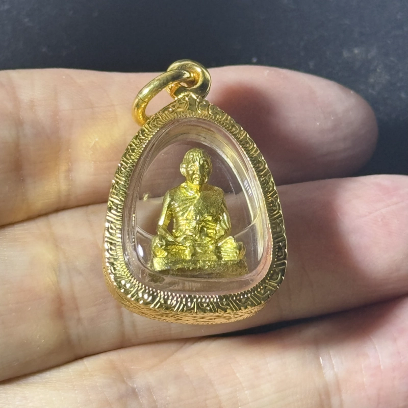 龙婆本 2536 黄铜立体法相小佛 Wat Bang Phra 认证真品 2