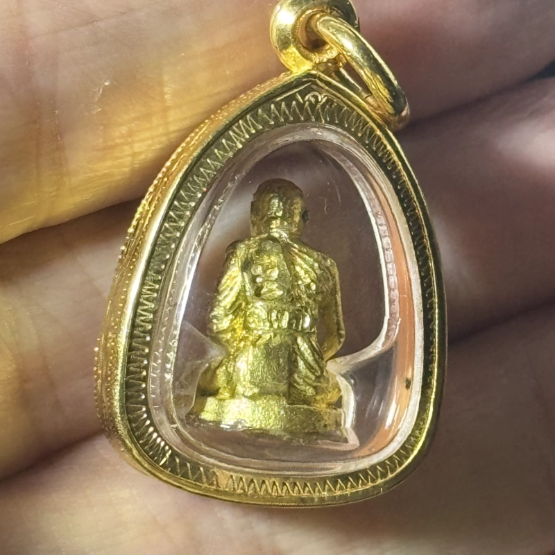 龙婆本 2536 黄铜立体法相小佛 Wat Bang Phra 认证真品 10