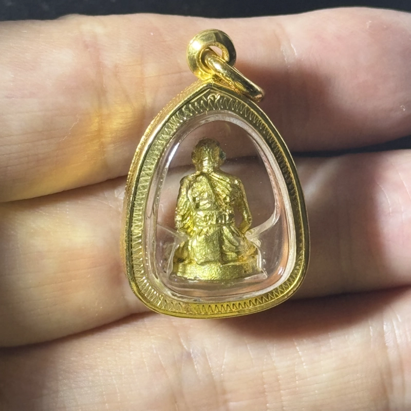 龙婆本 2536 黄铜立体法相小佛 Wat Bang Phra 认证真品 5