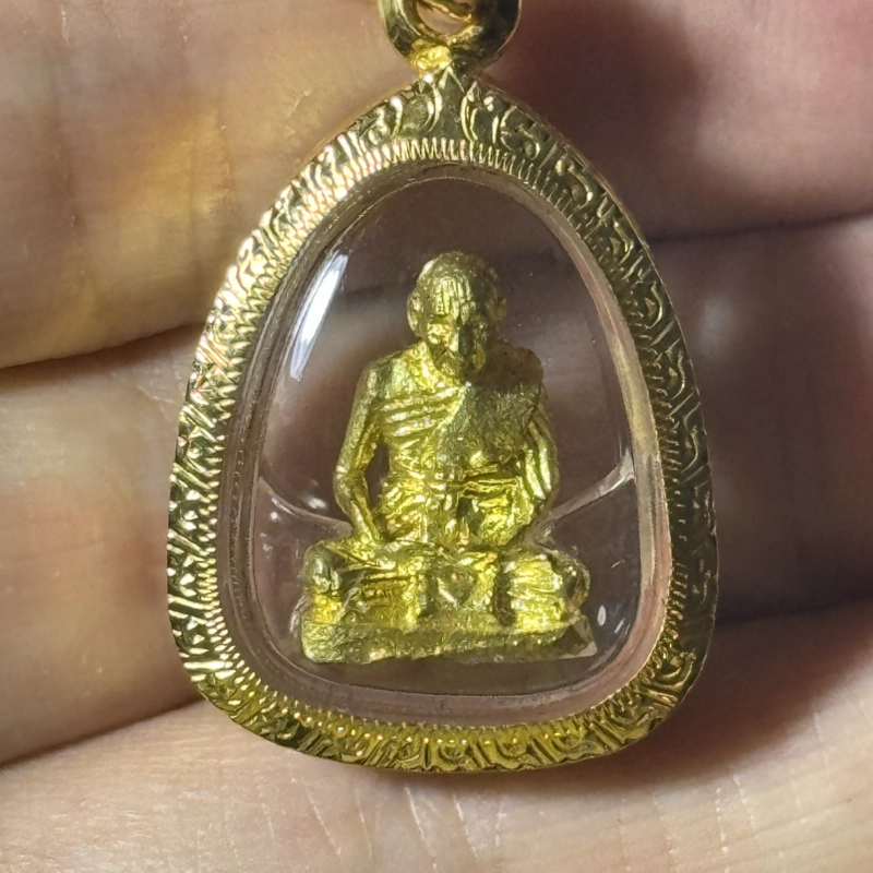 龙婆本 2536 黄铜立体法相小佛 Wat Bang Phra 认证真品 7