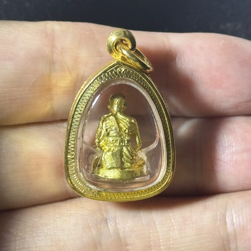 龙婆本 2536 黄铜立体法相小佛 Wat Bang Phra 认证真品 3