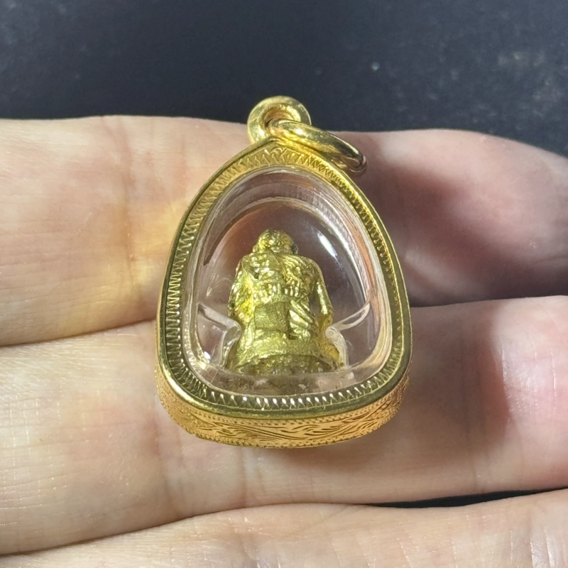 龙婆本 2536 黄铜立体法相小佛 Wat Bang Phra 认证真品 4