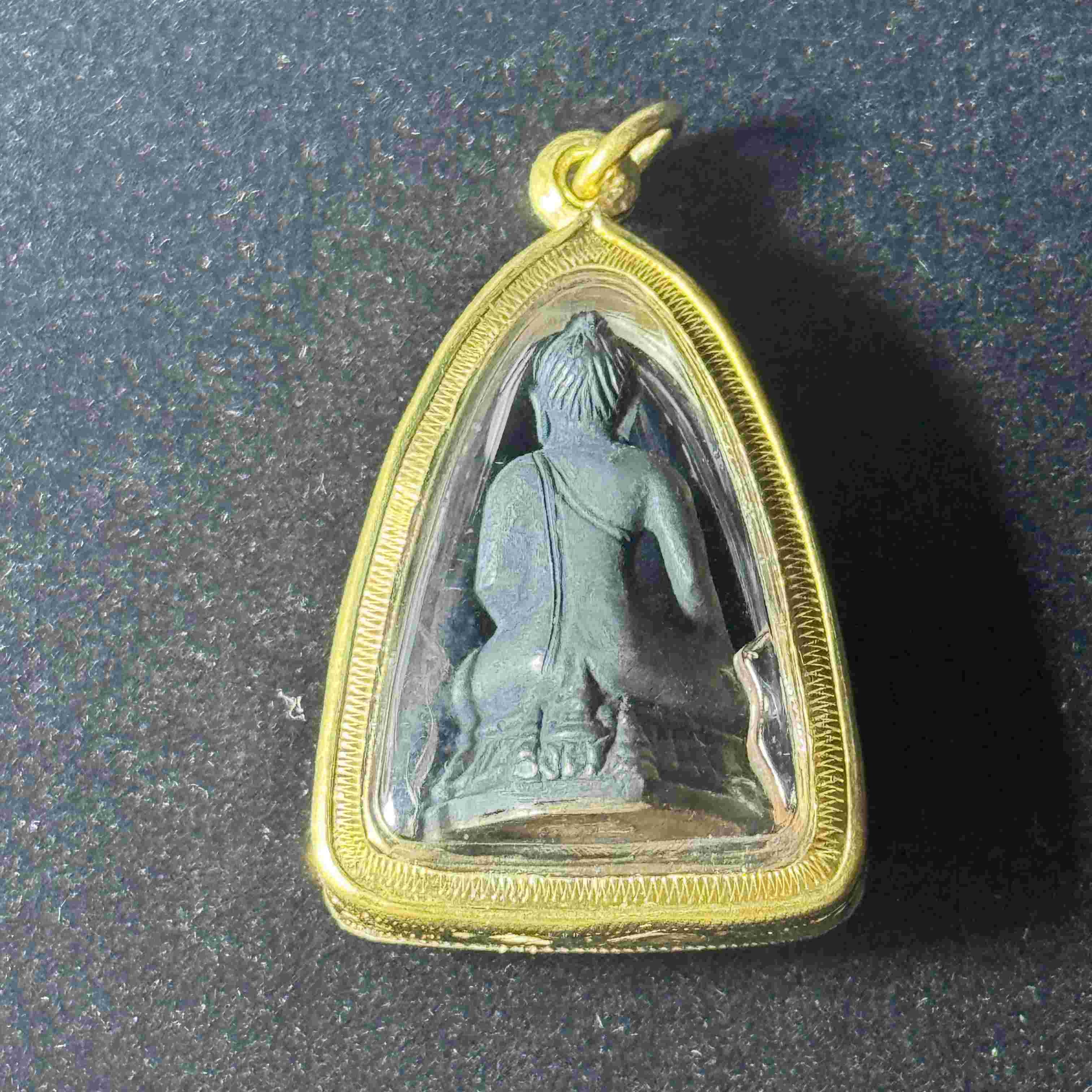 Luang Phor Wat Makut Kasatriyaram Medicine Buddha Amulet - 2511 B.E. Grand Blessing Ceremony (Middle Mold with Internal Bell) 2