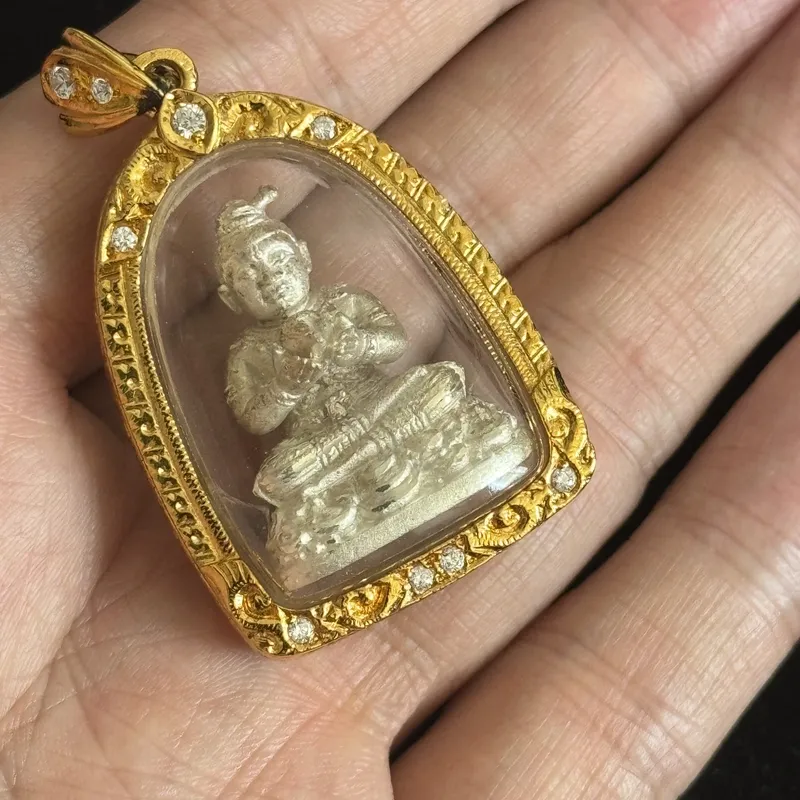 龙婆雨水·古曼童·银质·佛历2556年101周年冥诞法会开光｜意大利金防水壳·初缘系列 4