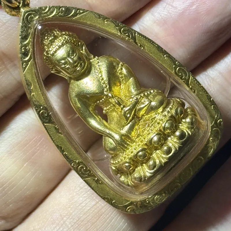 龙婆扎兰·药师佛·足金限量版（พระกริ่ง）·佛历2554年一期·安帕万寺（全球限量19尊·足金佛尊+金壳·含壳约42克·仅此一尊） 7