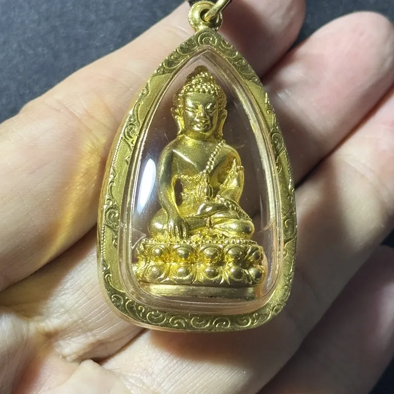龙婆扎兰·药师佛·足金限量版（พระกริ่ง）·佛历2554年一期·安帕万寺（全球限量19尊·足金佛尊+金壳·含壳约42克·仅此一尊） 6