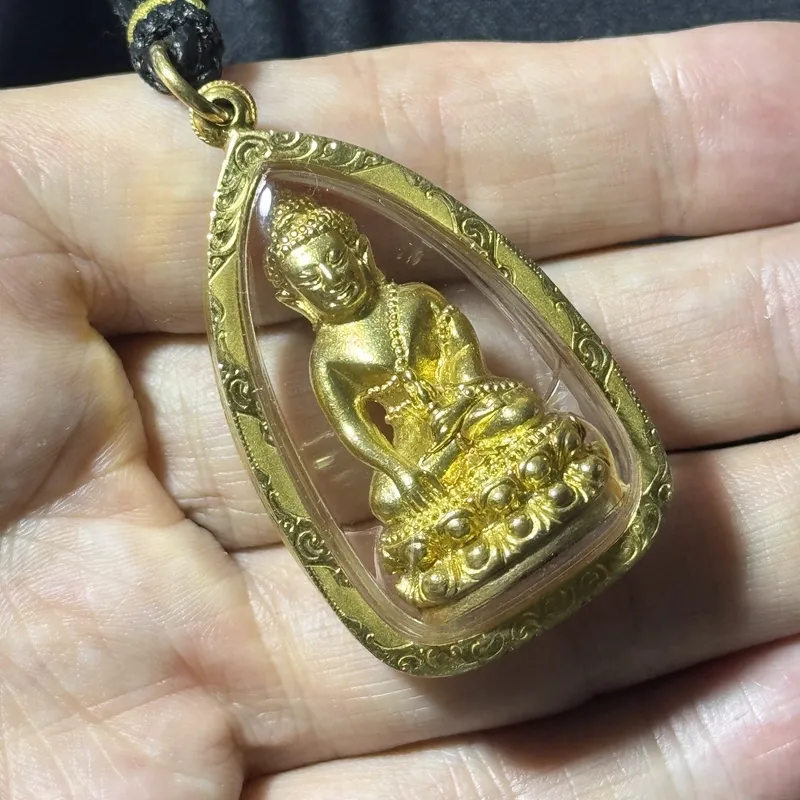 龙婆扎兰·药师佛·足金限量版（พระกริ่ง）·佛历2554年一期·安帕万寺（全球限量19尊·足金佛尊+金壳·含壳约42克·仅此一尊） 2