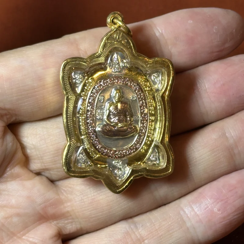 Luang Pu Liew · Phaya Tao Wealth Turtle · Gold-Plated · Wat Rai Taeng Thong B.E. 2560