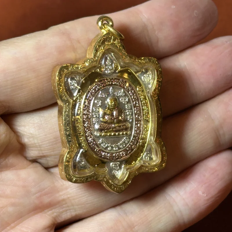 龙婆柳·招财龟·合金镀金（佛历2560年瓦莱登通寺开光｜泰国招财龟鼻祖） 4