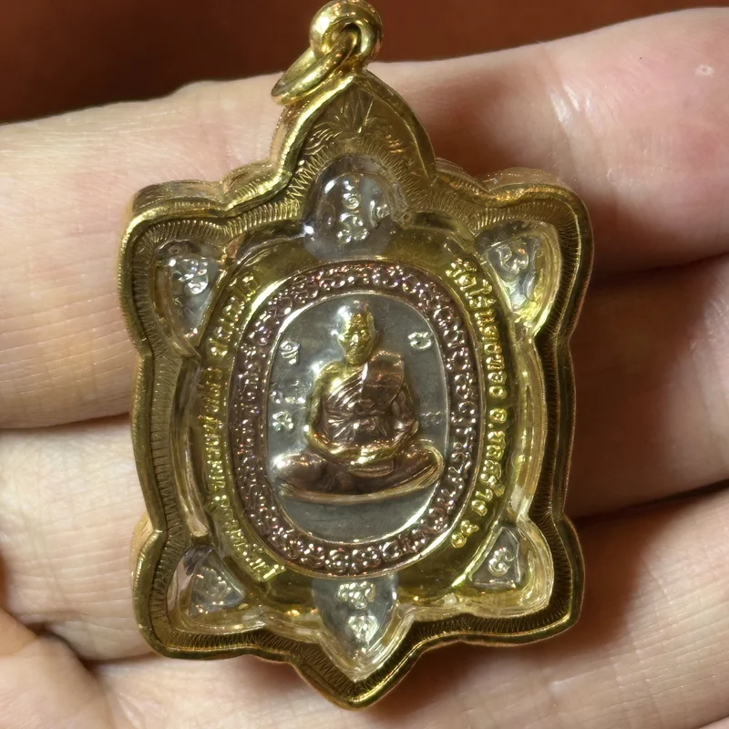 龙婆柳·招财龟·合金镀金（佛历2560年瓦莱登通寺开光｜泰国招财龟鼻祖） 6
