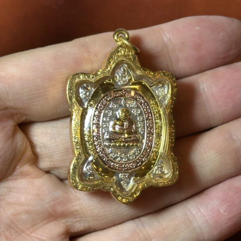 龙婆柳·招财龟·合金镀金（佛历2560年瓦莱登通寺开光｜泰国招财龟鼻祖） 3