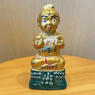 龙婆炎·亲制古曼童摆件·佛历2556年·三暗寺出庙（龙婆爹嫡传·98岁晚年金身之作·底坯印记实拍）