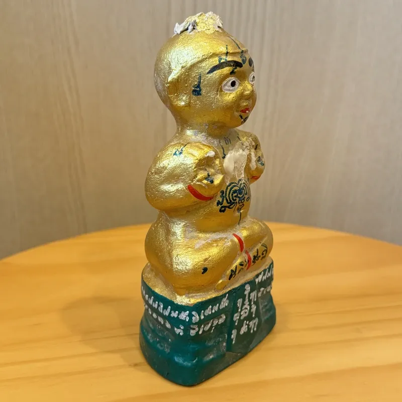 龙婆炎·亲制古曼童摆件·佛历2556年·三暗寺出庙（龙婆爹嫡传·98岁晚年金身之作·底坯印记实拍） 2