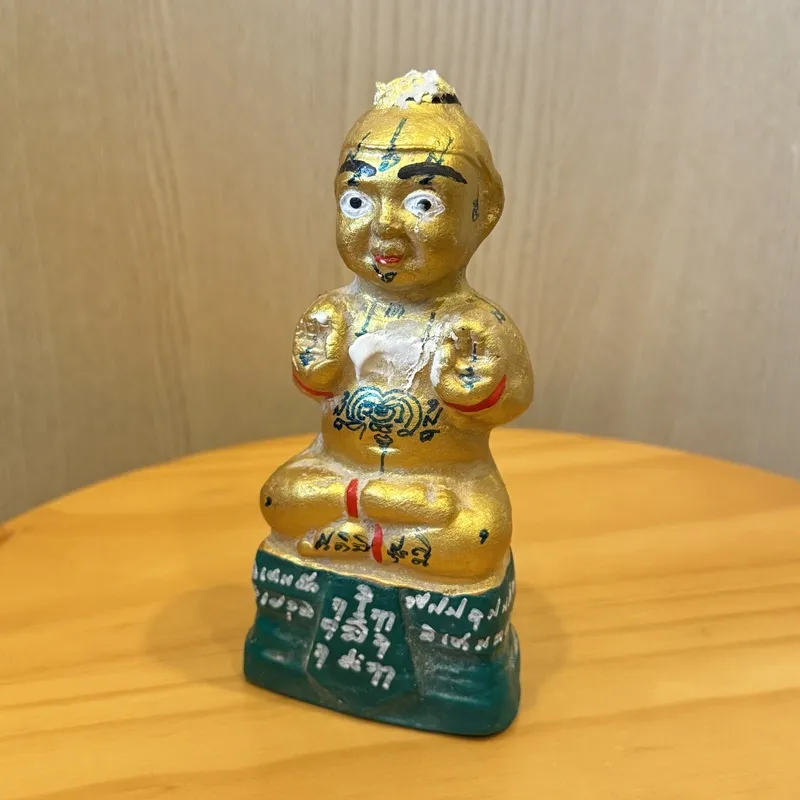 龙婆炎·亲制古曼童摆件·佛历2556年·三暗寺出庙（龙婆爹嫡传·98岁晚年金身之作·底坯印记实拍） 6