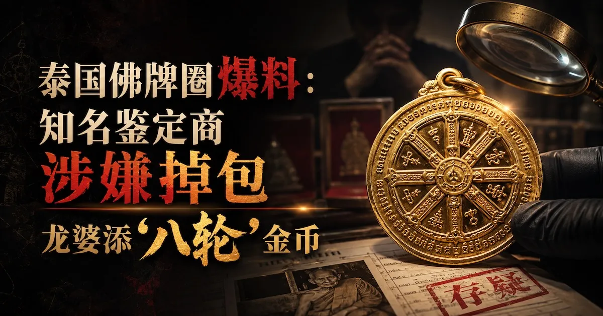 泰国佛牌圈爆料:知名鉴定商涉嫌掉包龙婆添"八轮"金币