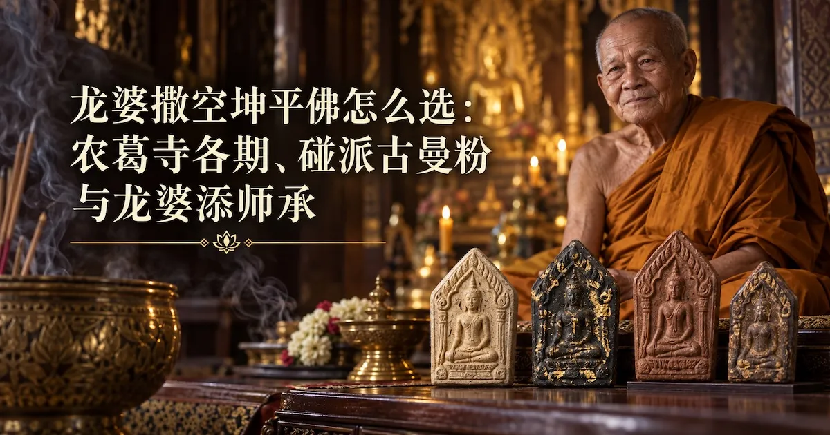 龙婆撒空坤平佛怎么选:农葛寺各期、碰派古曼粉与龙婆添师承