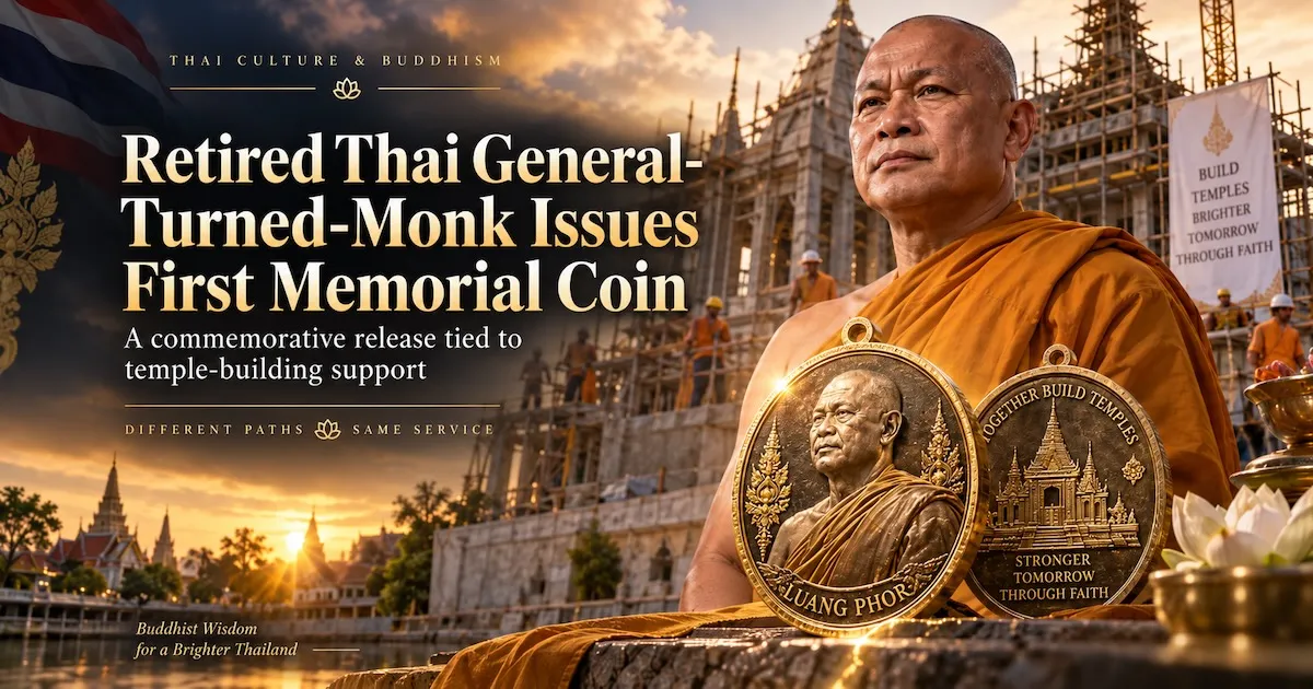Retired Thai General-Turned-Monk Issues First Memorial Coin