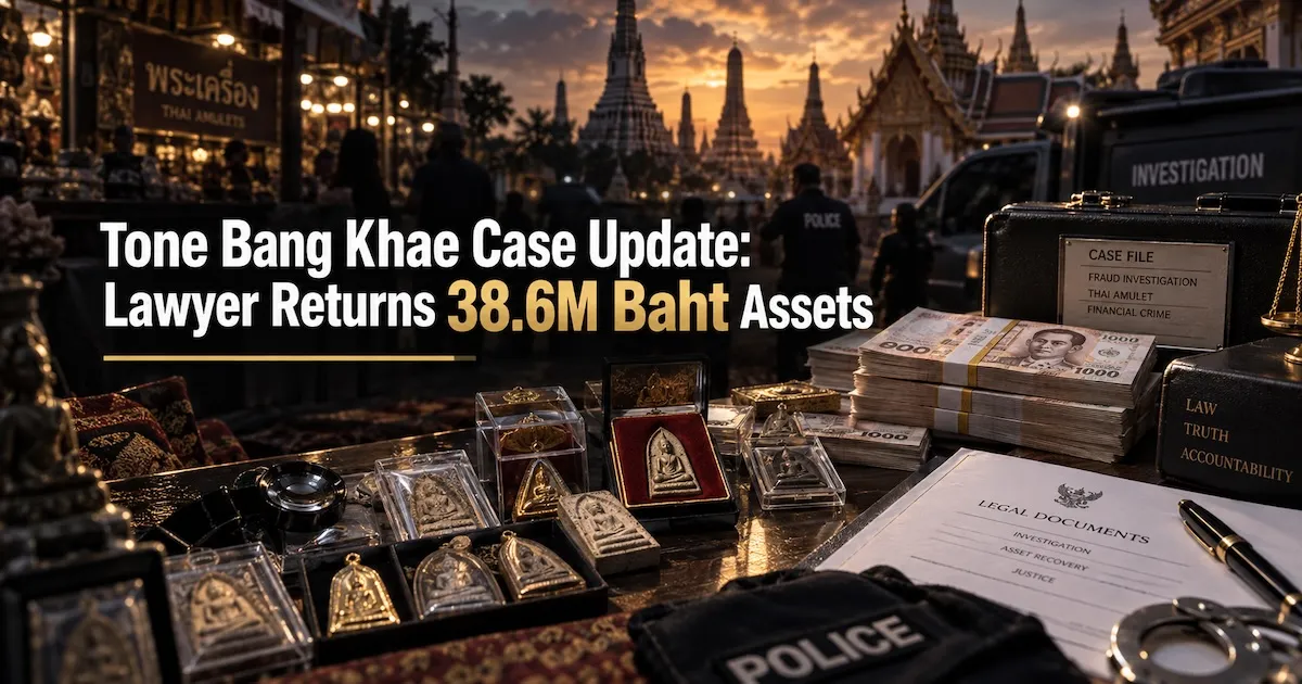 Tone Bang Khae Case Update: Lawyer Returns 38.6M Baht Assets