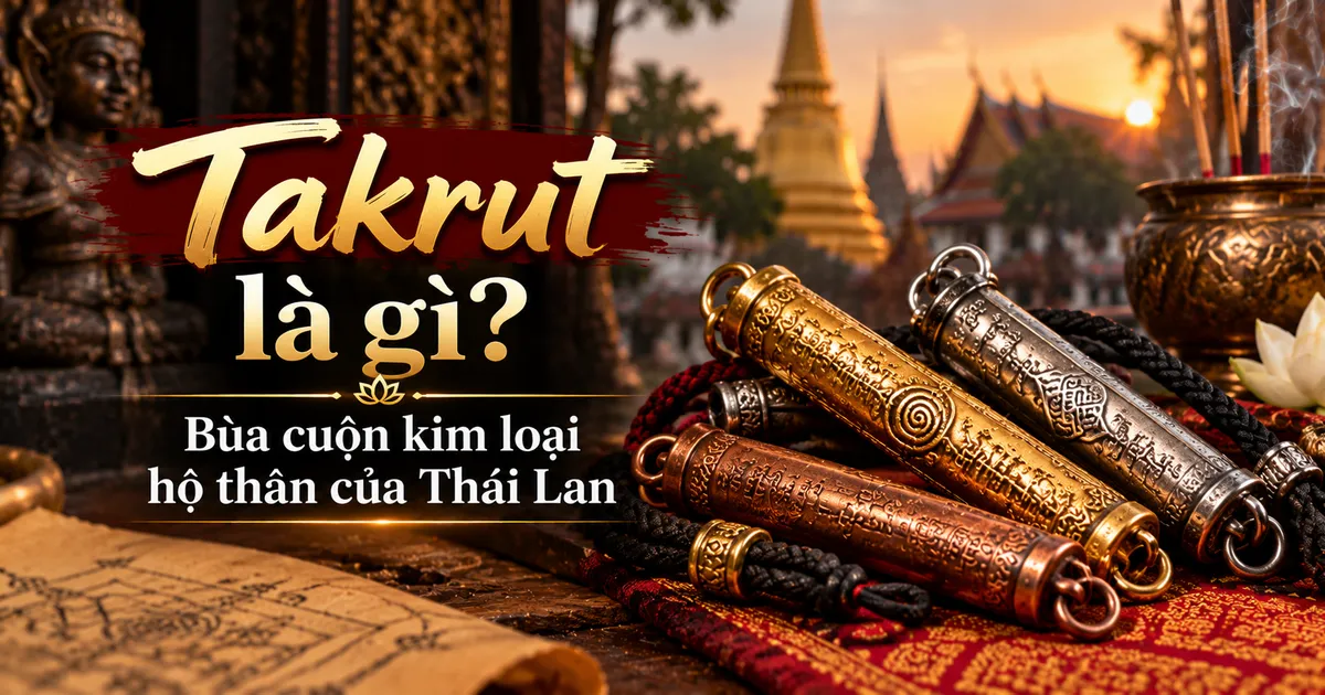 Takrut là gì? Bùa cuộn kim loại hộ thân của Thái Lan