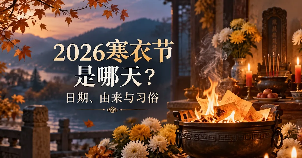 2026寒衣节是哪天?日期、由来与习俗