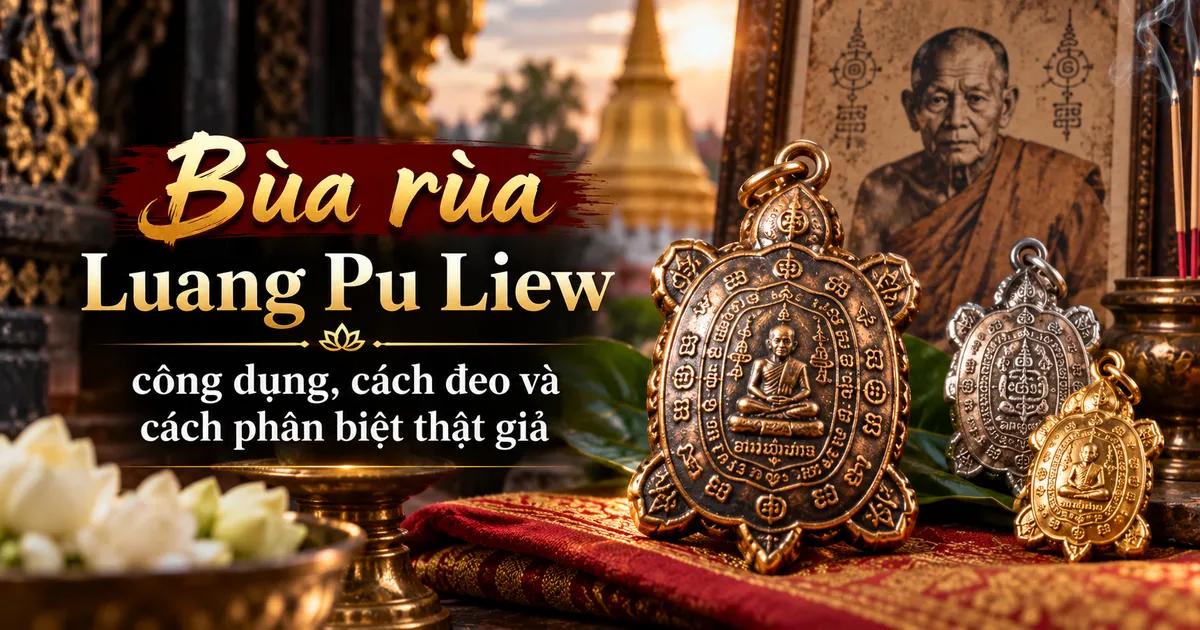 Bùa rùa Luang Pu Liew: công dụng, cách đeo và cách phân biệt thật giả