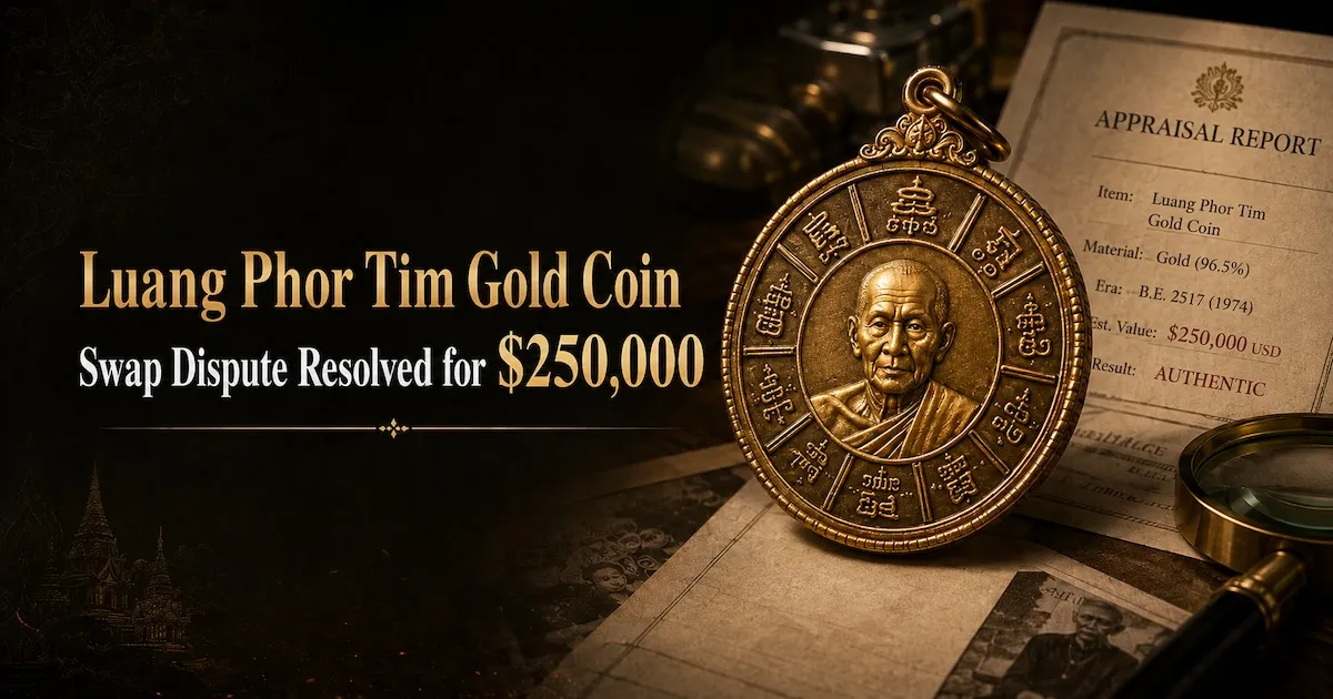 Luang Phor Tim Gold Coin Swap Dispute Resolved for $250,000