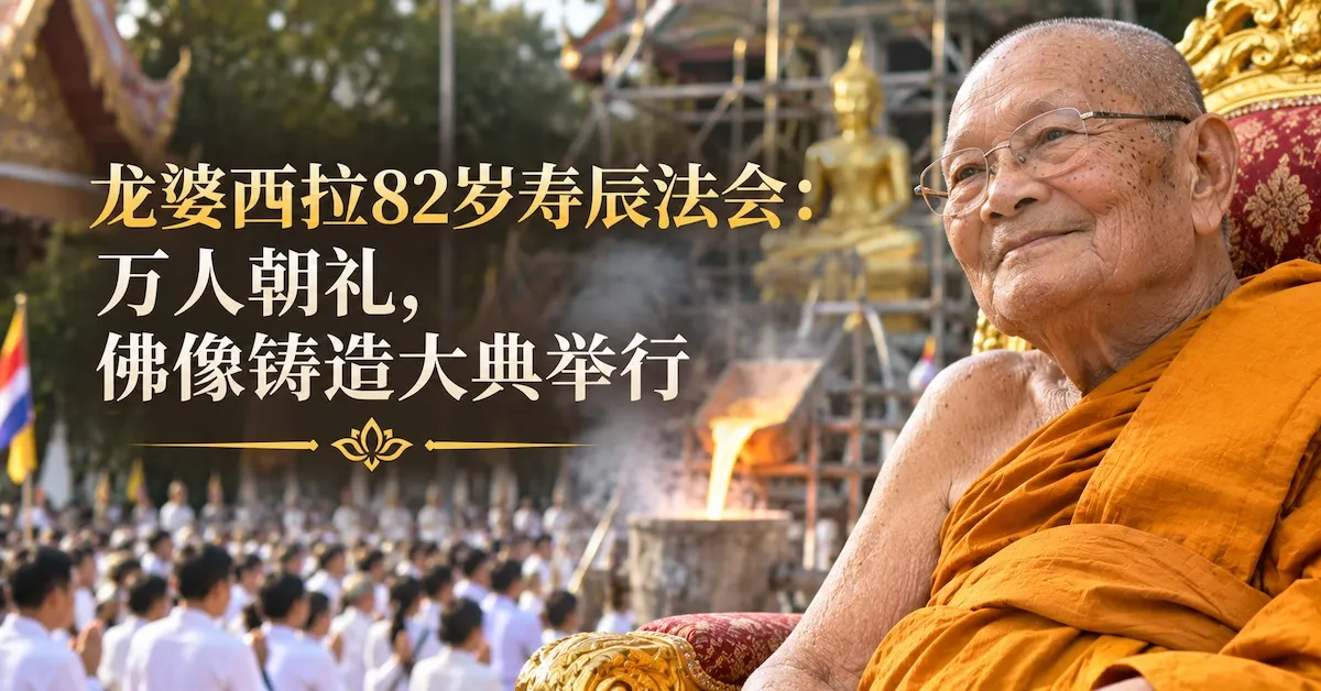 龙婆西拉82岁寿辰法会:万人朝礼,佛像铸造大典举行