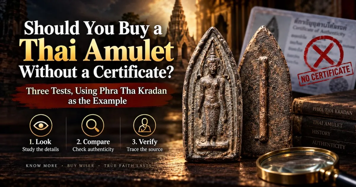 Should You Buy a Thai Amulet Without a Certificate? Three Tests, Using Phra Tha Kradan as the Example