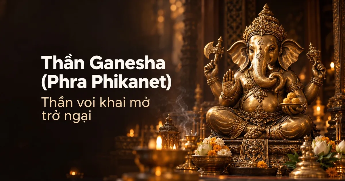 Thần Ganesha (Phra Phikanet): thần voi khai mở trở ngại trong tín ngưỡng Thái