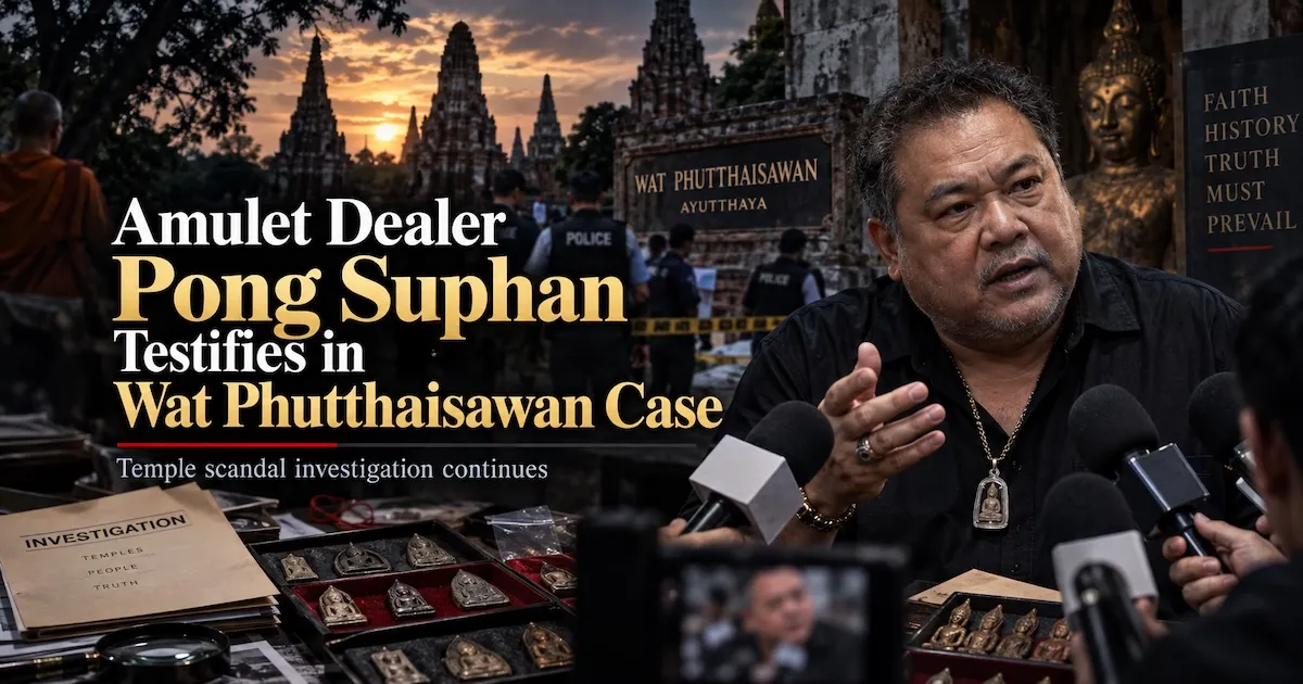 Amulet Dealer Pong Suphan Testifies in Wat Phutthaisawan Case