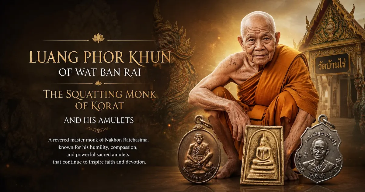 Luang Phor Khun of Wat Ban Rai: The Squatting Monk of Korat and His Amulets